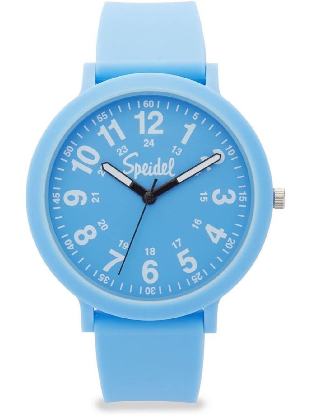 Women's Blue Eco Color Pop Plastic with Recyclable Silicone Strap Wrist Watch